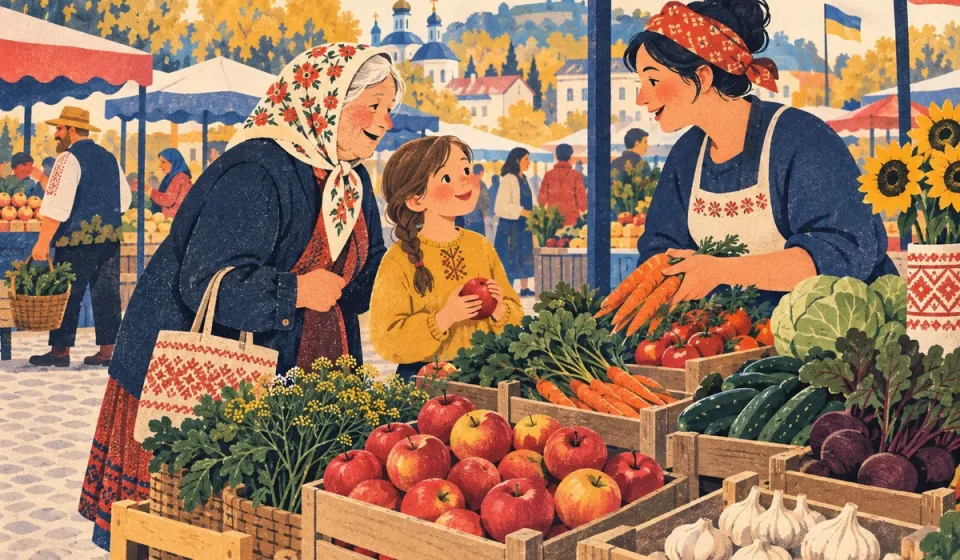 Мама з донькою ввечері на кухні перевіряють зошити, поруч пакет із продуктами